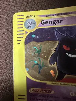 🌀swirl Gengar Holo Rare 13/165 Expedition Base Set WOTC Vintage Pokemon Exc - Image 2