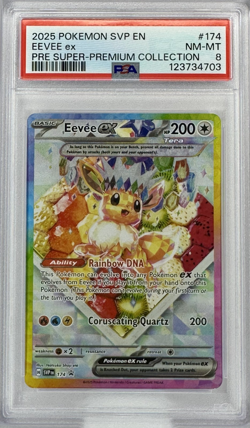 PSA 8 SVP EN Eevee Ex #174 - 2025 Pokemon PRE SPC BSP Promo - Image 1