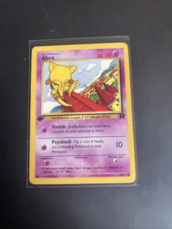 Abra 1st Edition Team Rocket 49/82 WOTC Vintage Pokemon LP - Image 1