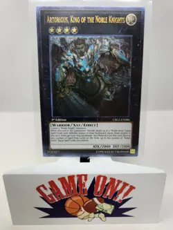 YuGiOh Artorigus King of Noble Knights CBLZ-EN086 1st Edition Ultimate Rare NM - Image 1