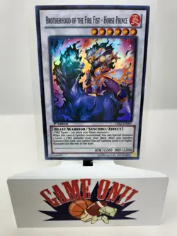 YuGiOh Brotherhood Fire Fist - Horse Prince CBLZ-EN097 1st Edition Super Rare NM - Image 1