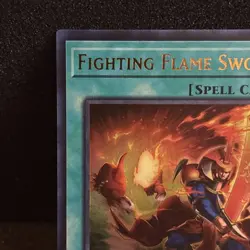 YUGIOH Fighting Flame Sword MZMI-EN008 Ultra Rare 1st Edition NM FLAME SWORDSMAN - Image 2