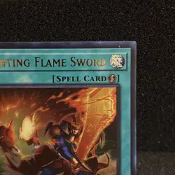 YUGIOH Fighting Flame Sword MZMI-EN008 Ultra Rare 1st Edition NM FLAME SWORDSMAN - Image 3