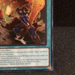 YUGIOH Fighting Flame Sword MZMI-EN008 Ultra Rare 1st Edition NM FLAME SWORDSMAN - Image 4