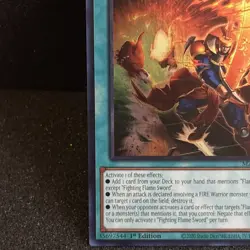 YUGIOH Fighting Flame Sword MZMI-EN008 Ultra Rare 1st Edition NM FLAME SWORDSMAN - Image 5