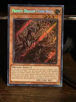 Yu-Gi-Oh TCG Primite Dragon Ether Beryl BLMM-EN130 1st Edition Secret Rare - Image 2