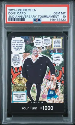 2024 One Piece Promos Don!! Card 2nd Anniversary Tournament PSA 10 - Image 1