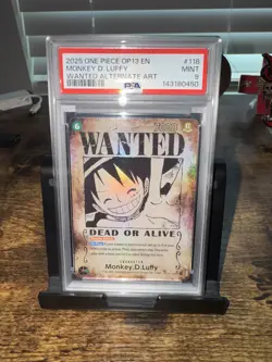 2025 ONE PIECE CARRYING ON HIS WILL WANTED ALT ART #118 MONKEY D. LUFFY PSA 9 - Image 1