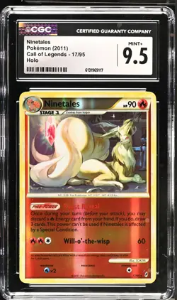 CGC 9.5 MINT+ Ninetales 17/95 Holo Call Of Legends Pokemon Card - Image 1
