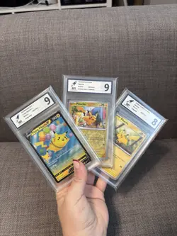 Bundle 3 Pikachu Pokemon Card Slabs Bundle RKT Graded Flying Pikachu - Image 1