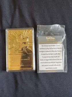 1999 Burger King Pokemon 23K Gold Plated Trading Card COMPLETE SET of 6 w/ Certi - Image 4