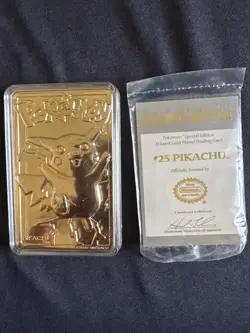 1999 Burger King Pokemon 23K Gold Plated Trading Card COMPLETE SET of 6 w/ Certi - Image 5
