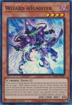 Wizard @Ignister - ALIN-EN001 - Super Rare - 1st Edition NM Yugioh Alliance Insi - Image 1