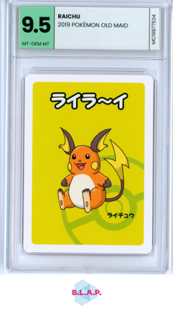 RAICHU POKEMON OLD MAID - 2019 - - - MINT-CARDS MT-GEM MT 9.5 - Image 1