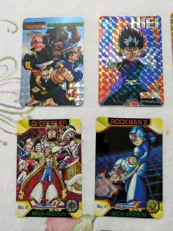 Vtg 12x 1990s Carddass Prism Card Lot - Yu Yu Hakusho Mega Man Virtua Fighter - Image 2