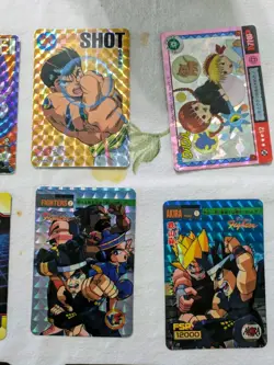 Vtg 12x 1990s Carddass Prism Card Lot - Yu Yu Hakusho Mega Man Virtua Fighter - Image 3