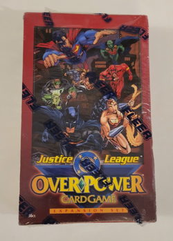 1997 OVERPOWER DC Justice League UNOPENED CARD GAME WAX BOX Expansion Set CCG - Image 2