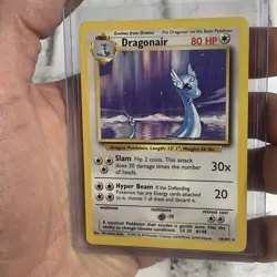 Pokemon TCG Dragonair Base Set Unlimited Rare Card 18/102 MP+ Condition Vintage - Image 1