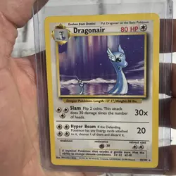 Pokemon TCG Dragonair Base Set Unlimited Rare Card 18/102 MP+ Condition Vintage - Image 2