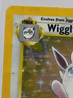 Pokemon TCG Wigglytuff Holo Unlimited Rare Card 16/64 Jungle Damaged - Image 2