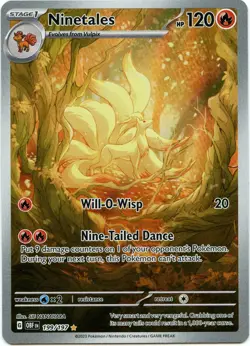 Ninetales 199/197 Obsidian Flames Illustration Card Pokemon TCG Mint Condition - Image 1