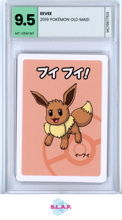 EEVEE POKEMON OLD MAID - 2019 - - - MINT-CARDS MT-GEM MT 9.5 - Image 1