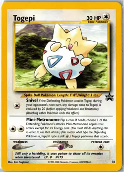 Pokemon Card - Togepi 30/53 Vintage WOTC Black Star Promo - Image 1