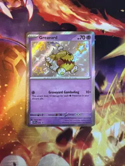 Pokemon Card Greavard SVP 070 Black Star Promo Shiny Holo Near Mint - Image 1