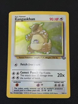 Kangaskhan 5/64 Jungle Unlimited Rare Holo Pokemon Card WOTC 1999 LP - Image 1
