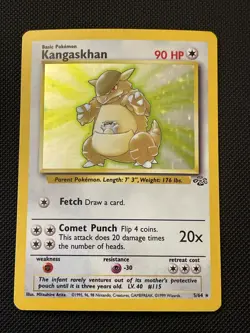 Kangaskhan 5/64 Jungle Unlimited Rare Holo Pokemon Card WOTC 1999 LP - Image 2