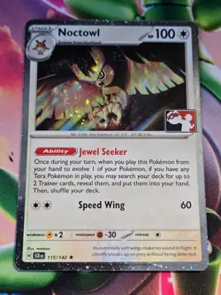 Noctowl Holo Rare Cosmo Prize Pack Series Cards 115/142 NM - Image 1