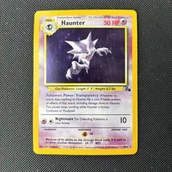 Pokemon Card Fossil Set Holo Haunter 6/62 WOTC - Image 1
