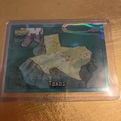 2025 Topps Chrome SpongeBob Texas Aqua Lava Refractor 081/199 Card #124 Sandy - Image 1