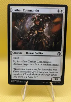 x4 MTG Cathar Commando Innistrad: Midnight Hunt 010/277 4x Playset - Image 1