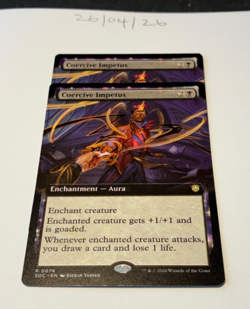 Magic the Gathering MTG Coercive Impetus x2 Rare Extended Cards NM/M Comm - Image 1