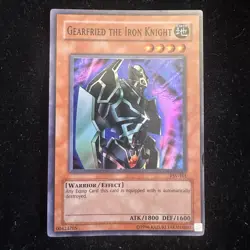 Yugioh! TCG Gearfried the Iron Knight PSV-101 Super Rare Unlimited Holo HP - Image 1
