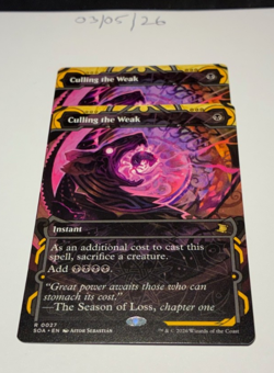 Magic the Gathering MTG Culling the Weak x2 Rare Cards NM/M Strixhaven - Image 1