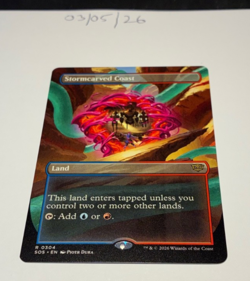 Magic the Gathering MTG Stormcarved Coast x1 Rare Borderless Card NM/M - Image 1
