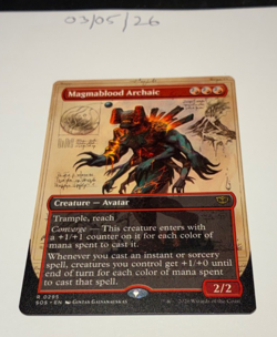 Magic the Gathering MTG Magmablood Archaic x1 Rare Borderless Card NM/M - Image 1
