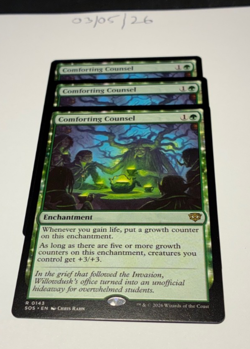 Magic the Gathering MTG Comforting Counsel x3 Rare Cards NM/M Strixhaven - Image 1