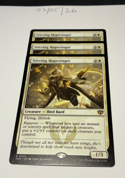 Magic the Gathering MTG Stirring Hopesinger x3 Rare Cards NM/M Strixhaven - Image 1