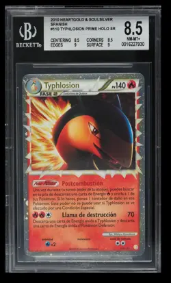 2010 HeartGold & SoulSilver Typhlosion Prime BGS 8.5 Spanish #110 Holo SR - Image 1