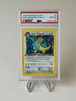 2000 POKEMON ROCKET 1ST EDITION #5 DARK DRAGONITE-HOLO PSA 8 - Image 1