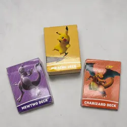 Pokemon Battle Academy – 3 Complete Card Decks (Charizard, Pikachu, Mewtwo) – - Image 1