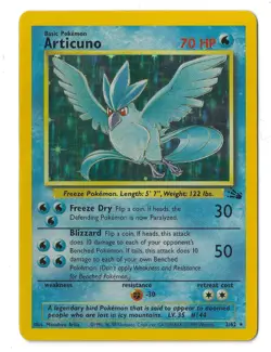 Articuno 2/62 Fossil Holo Rare Pokemon Card WOTC 1999 LP - Image 3