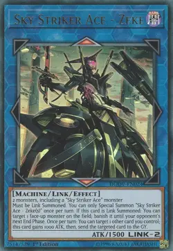 Sky Striker Ace - Zeke - DUOV-EN024 - Ultra Rare - 1st Edition NM Yugioh Duel Ov - Image 1