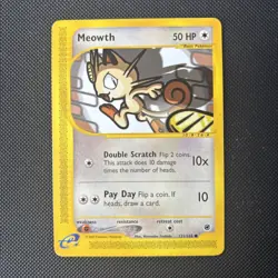 Pokemon Card Expedition Base Set Meowth 121/165 E Series Pokemon TCG - Image 1