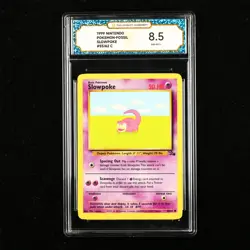TQG 8.5 NM-MT+ 1999 Pokemon ENG Slowpoke #55/62 C - Image 1