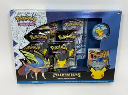 Pokemon TCG Celebrations 25th Zacian Deluxe Pin Collection Box BRAND NEW SEALED - Image 1