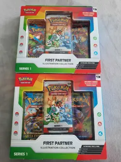 2 PACK Pokemon First Partner Illustration Rare Promo Collection SEALED BOX LOT - Image 1
